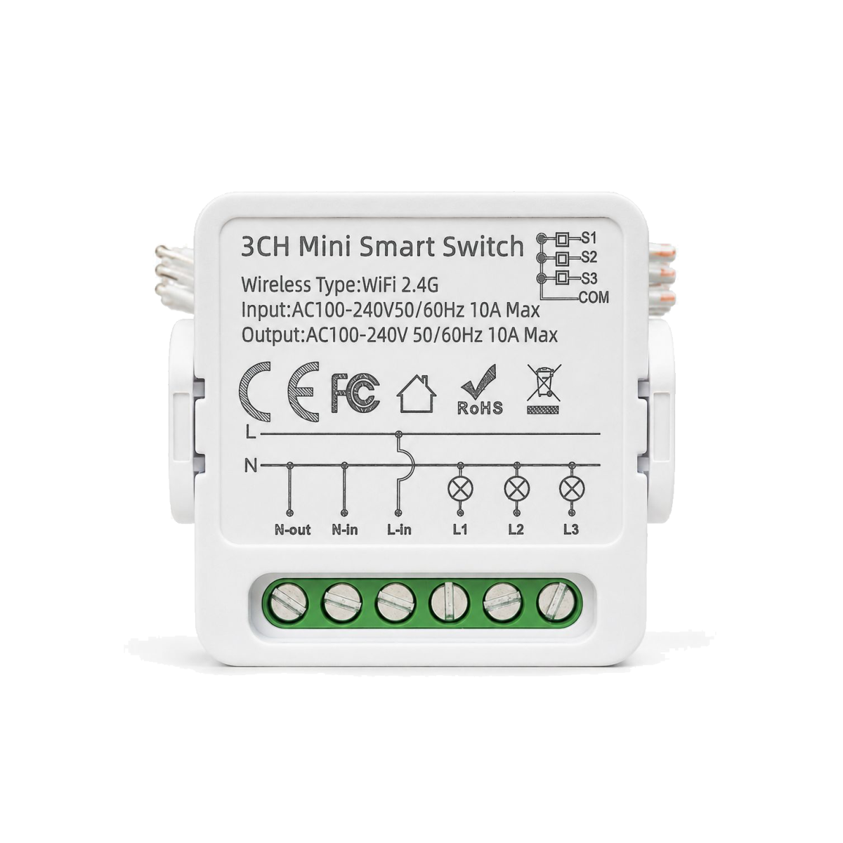 3CH Tuya WiFi Mini Smart Relay Switch