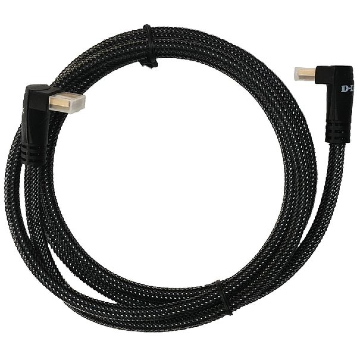 كابل D-Link HCB-4AABLBR-3 HDMI 2.0 بموصل بزاوية 90 درجة - 3 أمتار