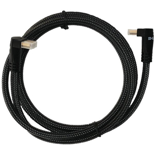 كابل D-Link HCB-4AABLBR-3 HDMI 2.0 بموصل بزاوية 90 درجة - 3 أمتار