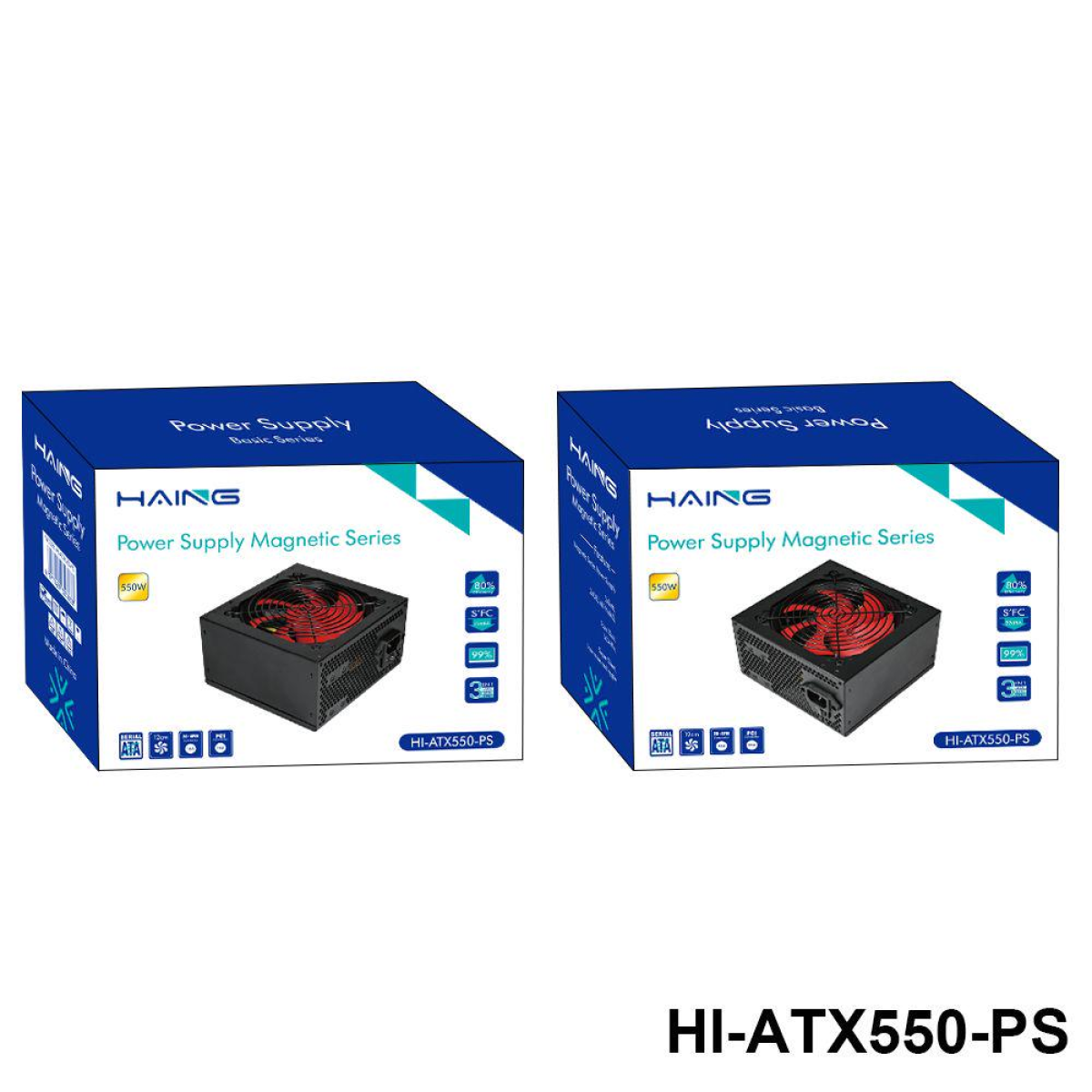 مزود طاقة مغناطيسي من سلسلة HAING HI-ATX550-PS بقدرة 550 واط
