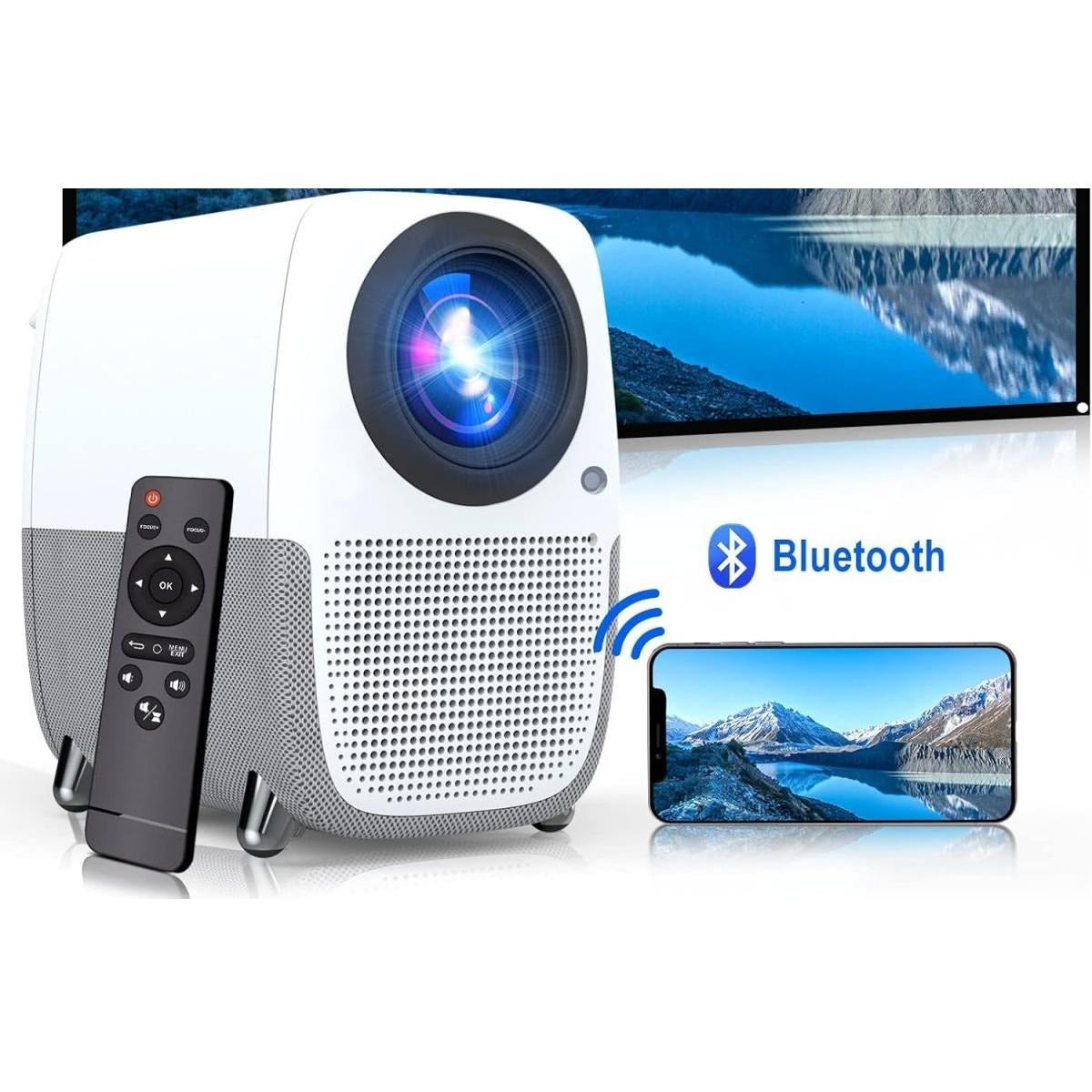 WayGoal portable native 1080P Full HD projector with Wi-Fi mirroring Bluetooth electric focus 6W speakers and up to 250-inch display from Al-Samman Computer Jordan
