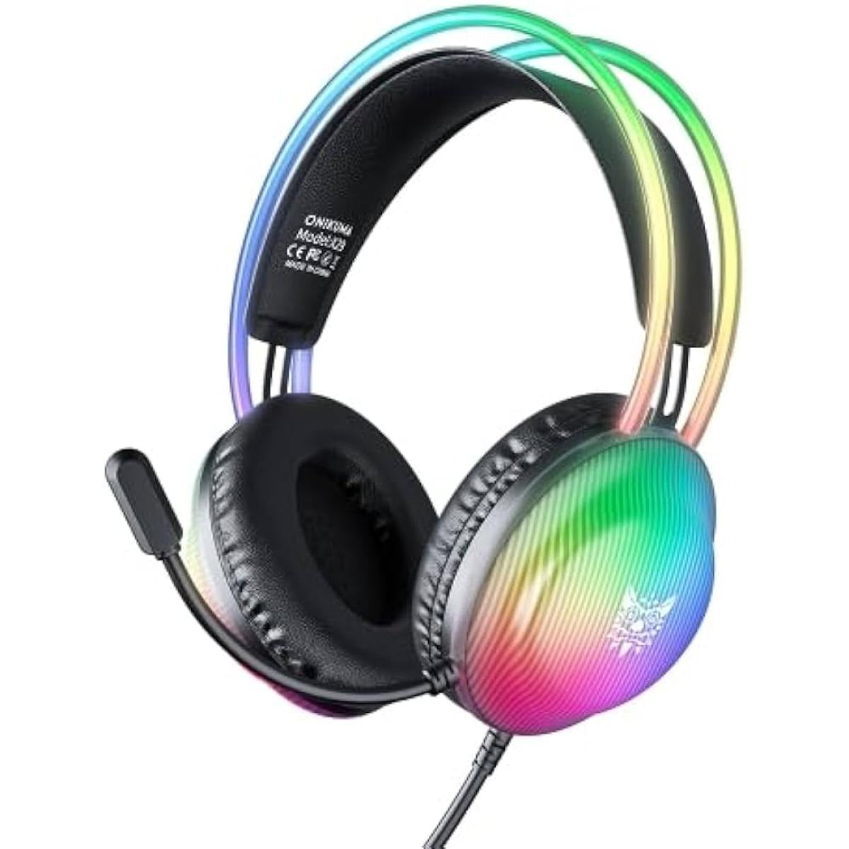 سماعة ألعاب سلكية ONIKUMA X29 RGB بمنفذ USB واحد
