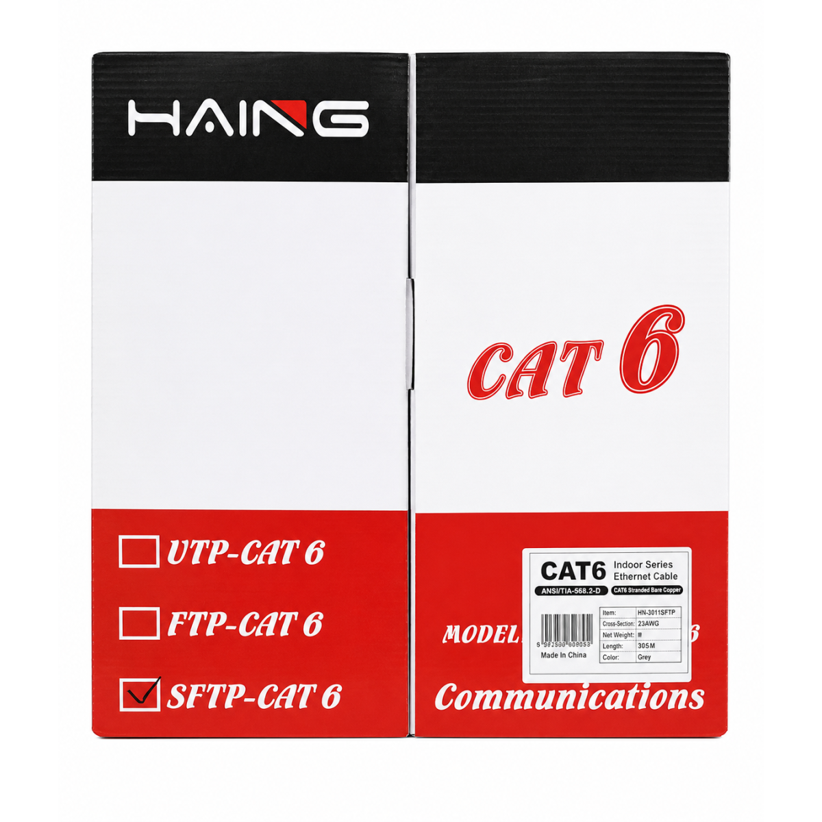 HAING HI-3010-SFTP CAT6 Indoor Cable 305M 23AWG - Gray