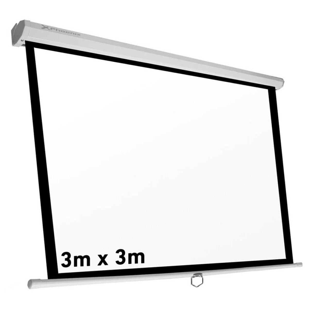 Manual Projector Screen 3x3m Wall Mount | Al-Samman Computer