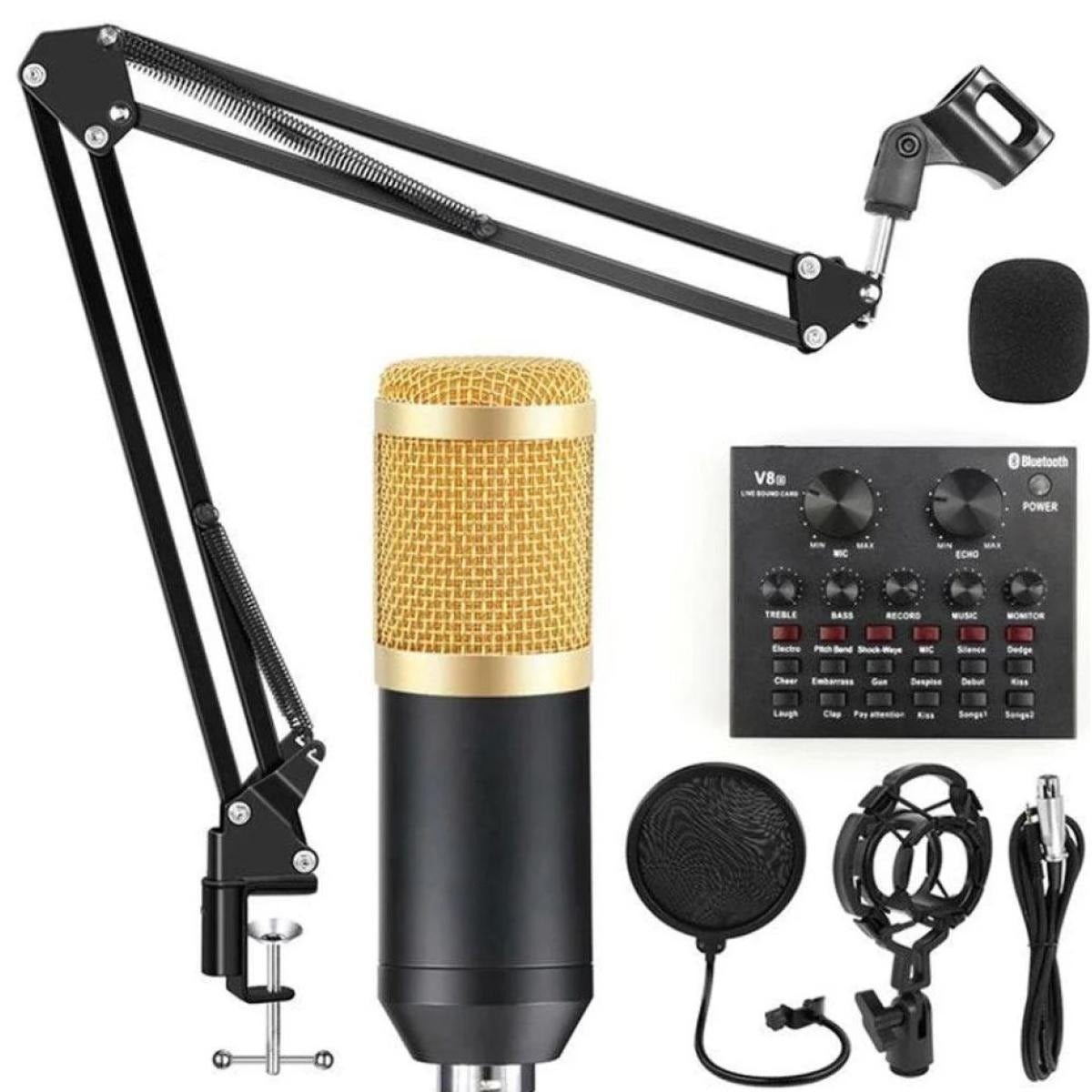 V8S Professional Condenser Studio Recording Microphone with 34mm transducer, unidirectional pickup and 20Hz-20kHz response, podcast and voice recording mic at SAMMANPC AlSamman For Computer in Amman, Irbid, Jordan