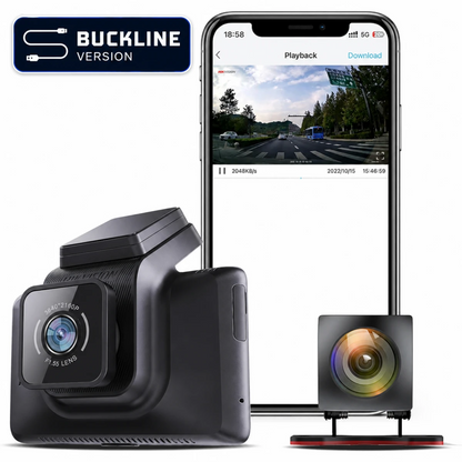 Hikvision AE-DC4328-K5 2CH dash camera with 1440P front 1080P rear GPS Wi-Fi and 3-inch IPS touch screen from Al-Samman Computer Jordan