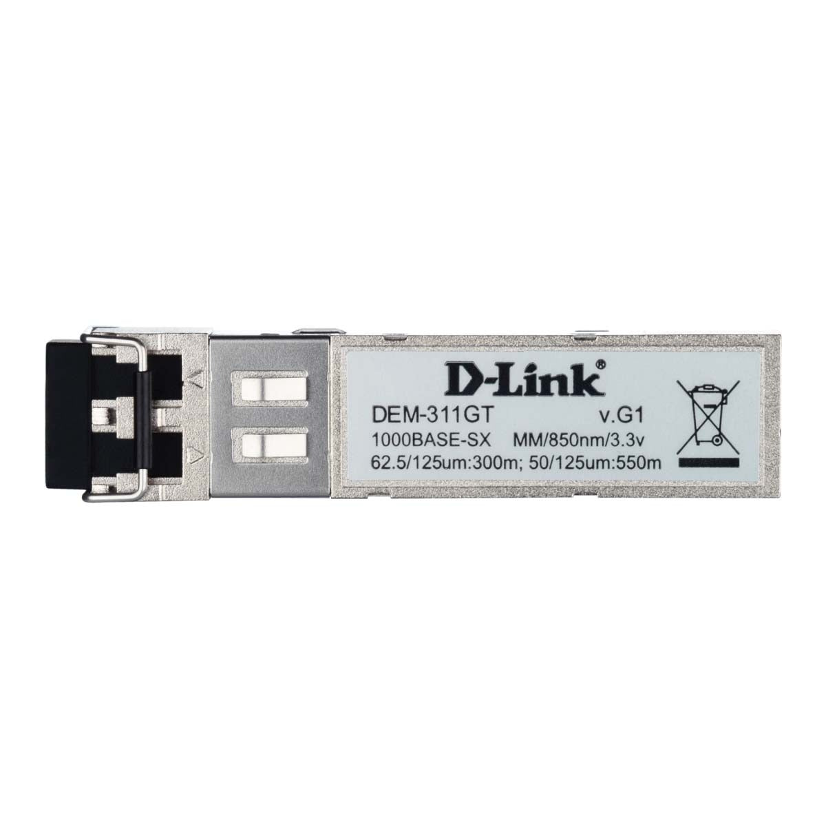 جهاز إرسال واستقبال الألياف الضوئية D-Link DEM-311GT أحادي المنفذ SFP SX MM - يصل مداه إلى 550 مترًا