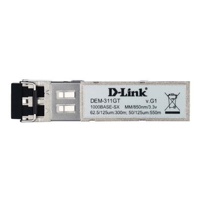 جهاز إرسال واستقبال الألياف الضوئية D-Link DEM-311GT أحادي المنفذ SFP SX MM - يصل مداه إلى 550 مترًا