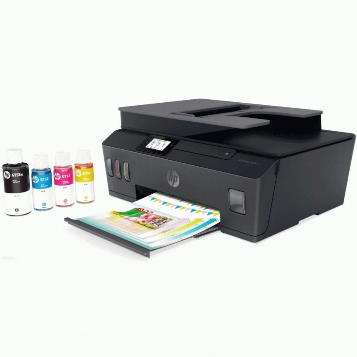 طابعة HP Smart Tank 615 ملونة لاسلكية متعددة الوظائف بخزان حبر قابل لإعادة التعبئة، طباعة ونسخ ومسح ضوئي وفاكس، مغذي ADF واتصال Wi-Fi ثنائي النطاق لدى السمان للكمبيوتر في الأردن