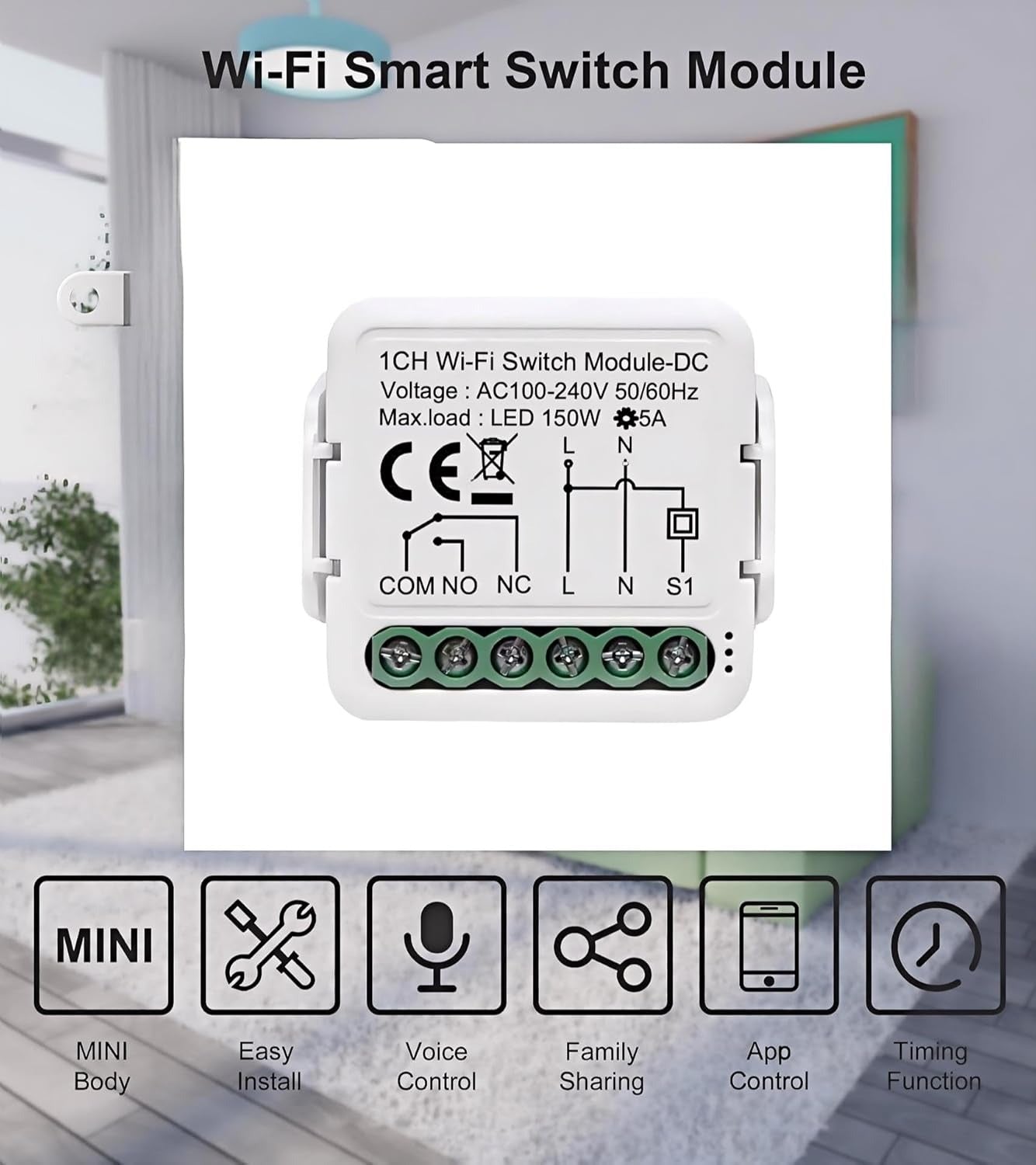 3CH Tuya WiFi Mini Smart Relay Switch