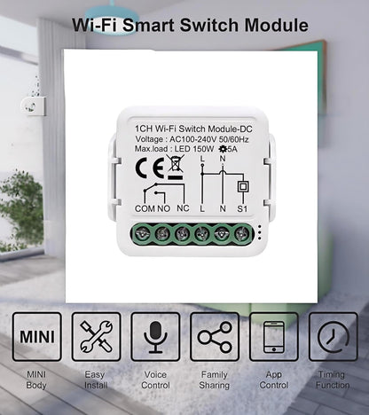 3CH Tuya WiFi Mini Smart Relay Switch