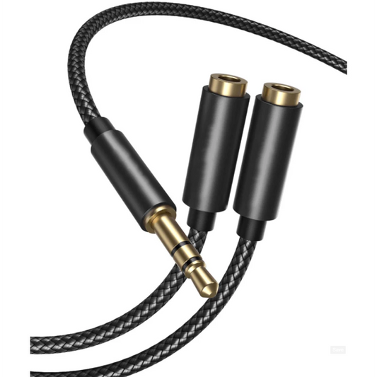 HAING Dual 3.5mm Female to Male Audio Cable 20cm | Jordan