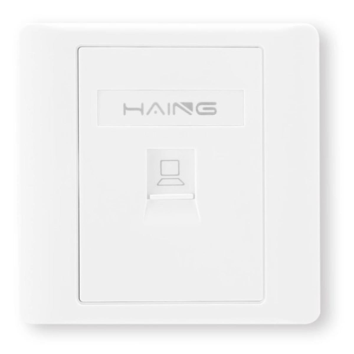HAING HI-WP01 Cat6 RJ45 single port wall faceplate 8.6x8.6cm with Keystone Jack Ethernet outlet kit at SAMMANPC Jordan