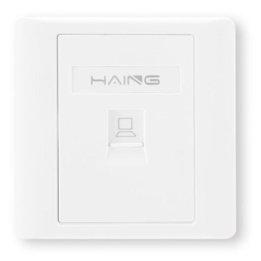HAING HI-WP01 Cat6 RJ45 single port wall faceplate 8.6x8.6cm with Keystone Jack Ethernet outlet kit at SAMMANPC Jordan