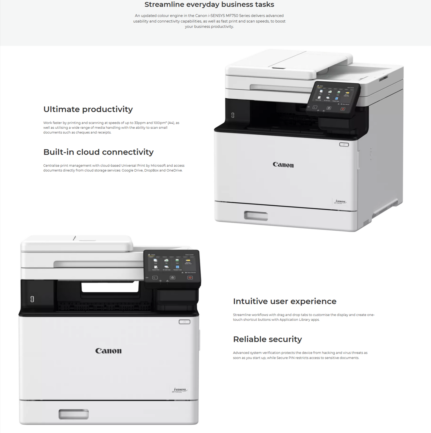 طابعة Canon MF752CDW ليزر ملونة متعددة