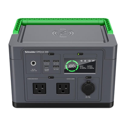 Schneider OffGrid Portable Power Station 330 332Wh Lithium-Ion Portable Power Station