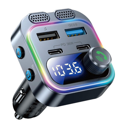 HAING T37 wireless car FM transmitter with PD 36W charger 66W max total output and vehicle voltage display from SAMMAN.JO
