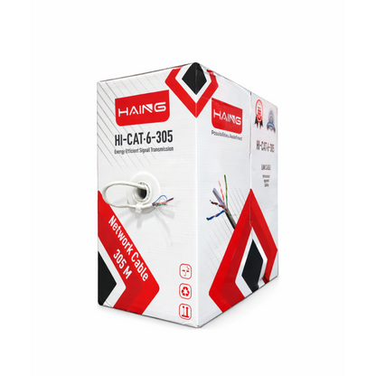 بكرة كابل HAING CB-CAT6-305M من نوع Cat6 UTP بطول 305 أمتار