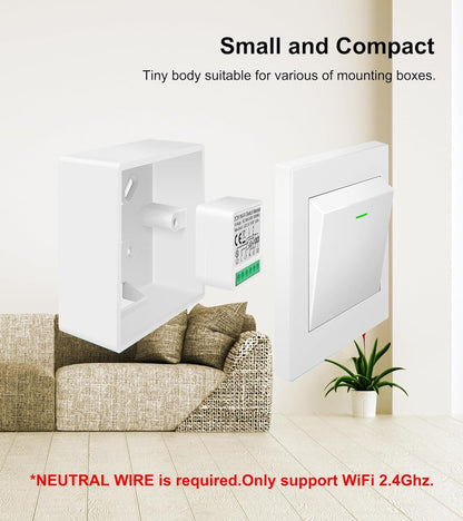 3CH Tuya WiFi Mini Smart Relay Switch