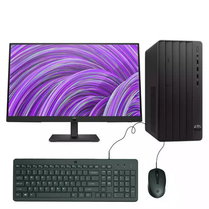 جهاز كمبيوتر مكتبي HP Pro Tower 290 G9 بمعالج Intel Core i3-13100 من الجيل الثالث عشر وشاشة HP Series 3 Pro مقاس 21.45 بوصة بدقة FHD 322PV