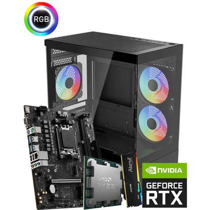 معالج AMD RYZEN 5 7600 // بطاقة رسومات RTX 5060 Ti بسعة 8 جيجابايت // ذاكرة وصول عشوائي 16 جيجابايت - جهاز كمبيوتر مُخصص