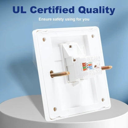 HAING HI-WP01 Cat6 RJ45 single port wall faceplate 8.6x8.6cm with Keystone Jack Ethernet outlet kit at SAMMANPC Jordan