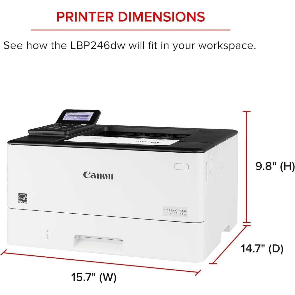 طابعة ليزر لاسلكية أحادية الوظيفة أحادية اللون من كانون i-SENSYS LBP246dw