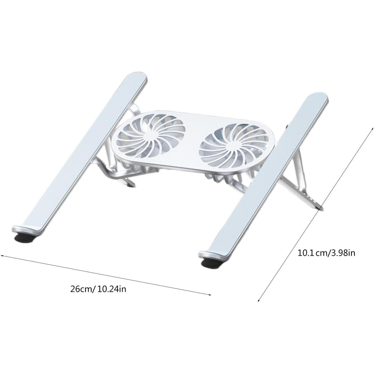 N3 adjustable aluminum laptop stand grey with cooling fan LED lighting and 6 angles in Jordan Amman Irbid from SAMMAN.JO and AlSamman For Computer