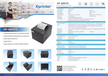 Xprinter XP-Q807K Thermal Receipt Printer