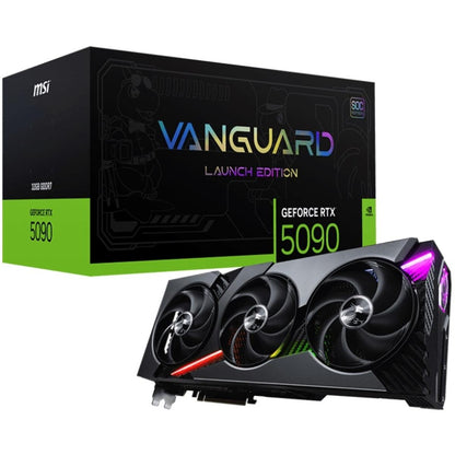بطاقة رسومات MSI GeForce RTX 5090 VANGUARD SOC LAUNCH EDITION بسعة 32 جيجابايت من نوع GDDR7