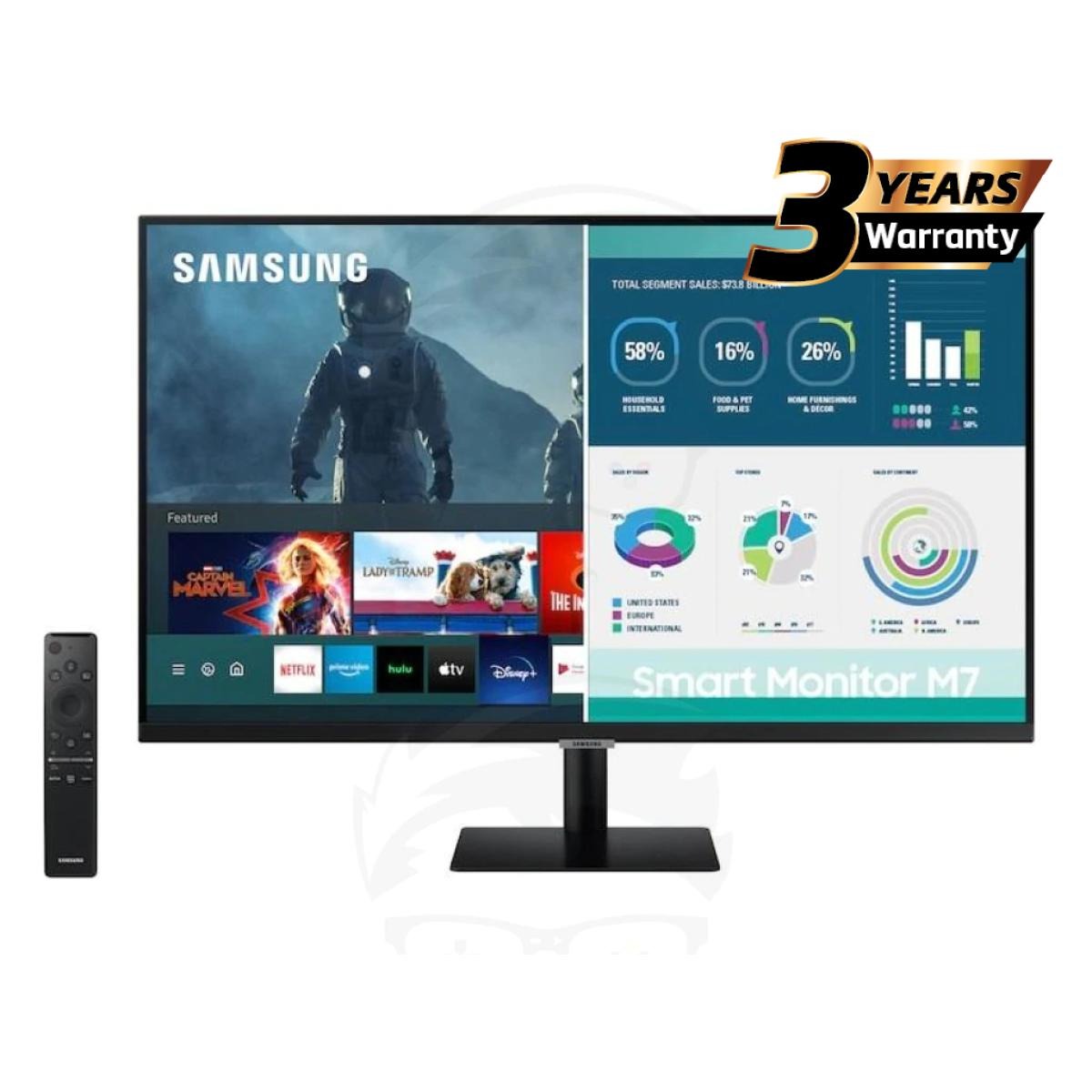 Samsung M7 AM700 32 inch 4K UHD HDR10+ Smart Monitor from Al-Samman Computer in Amman and Irbid Jordan