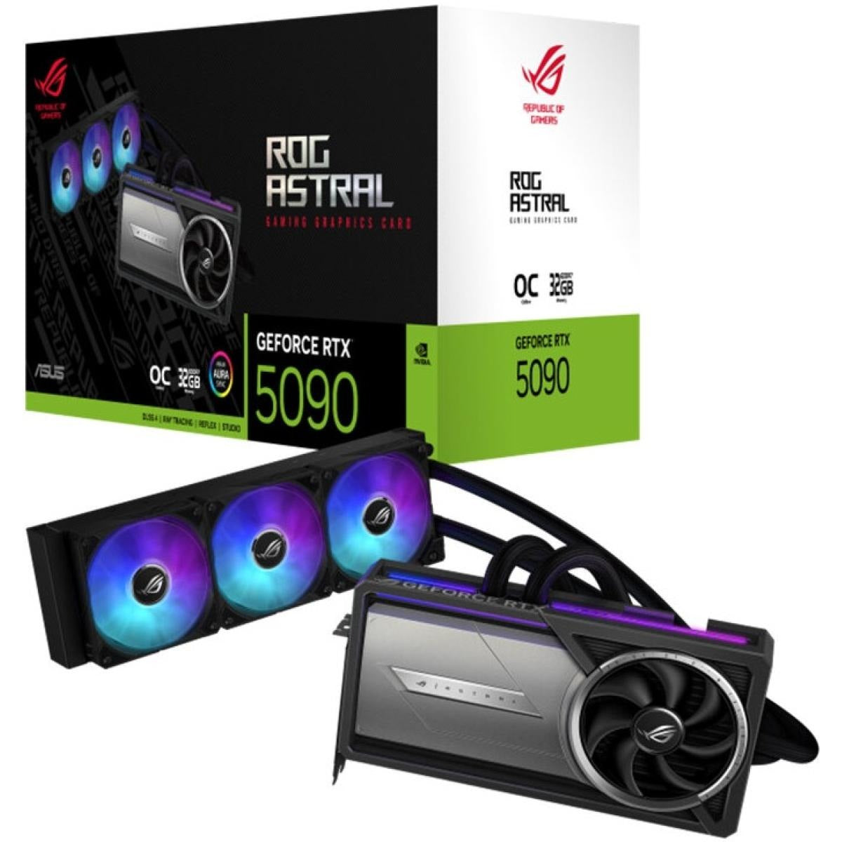 بطاقة رسومات ASUS ROG Astral LC GeForce RTX 5090 32GB GDDR7 OC