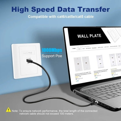 HAING HI-WP01 Cat6 RJ45 single port wall faceplate 8.6x8.6cm with Keystone Jack Ethernet outlet kit at SAMMANPC Jordan