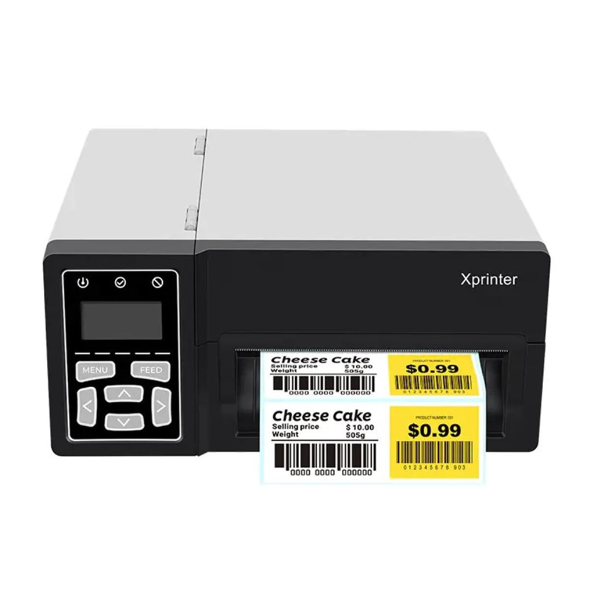 Xprinter XP-D481B 4-inch industrial thermal barcode label printer 203DPI with 203mm per second print speed from Al-Samman Computer Jordan