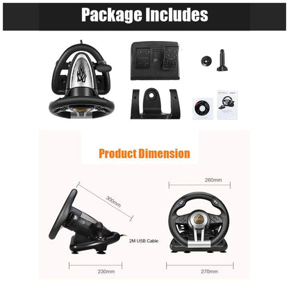 PXN V3II Gaming Steering Wheel PC PS4 Xbox