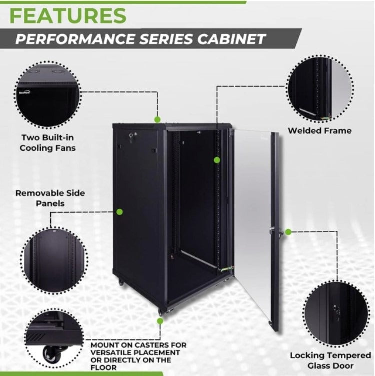 HAING 42U 800x1000x2053mm network server cabinet with 4 cooling fans 8-port PDU and shelves in Jordan Amman and Irbid