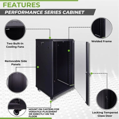 HAING 42U 800x1000x2053mm network server cabinet with 4 cooling fans 8-port PDU and shelves in Jordan Amman and Irbid