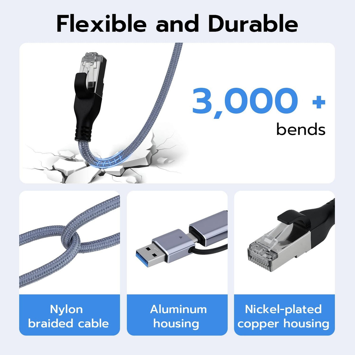 USB 3.0 and Type-C Gigabit Ethernet Adapter - 10/100/1000Mbps