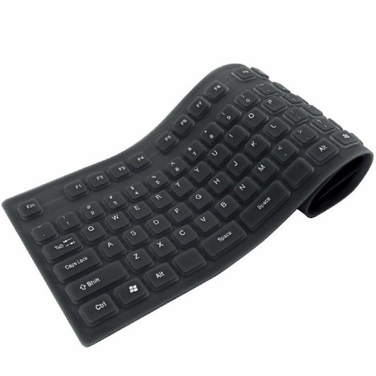 Waterproof Foldable Silicone Keyboard Full-Size USB Dustproof Flexible Design