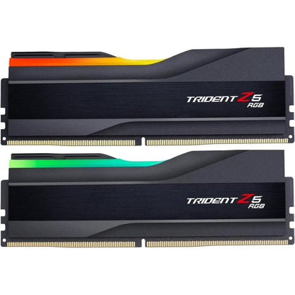 مجموعة ذاكرة G.SKILL Trident Z5 RGB Series سعة 32 جيجابايت (2 × 16 جيجابايت) DDR5 RAM بسرعة 6000 ميجا نقلة/ثانية وتوقيت CL36 - أسود