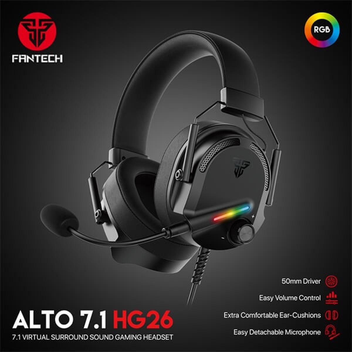 Fantech ALTO HG26 7.1 Virtual Surround RGB Wired Gaming Headset