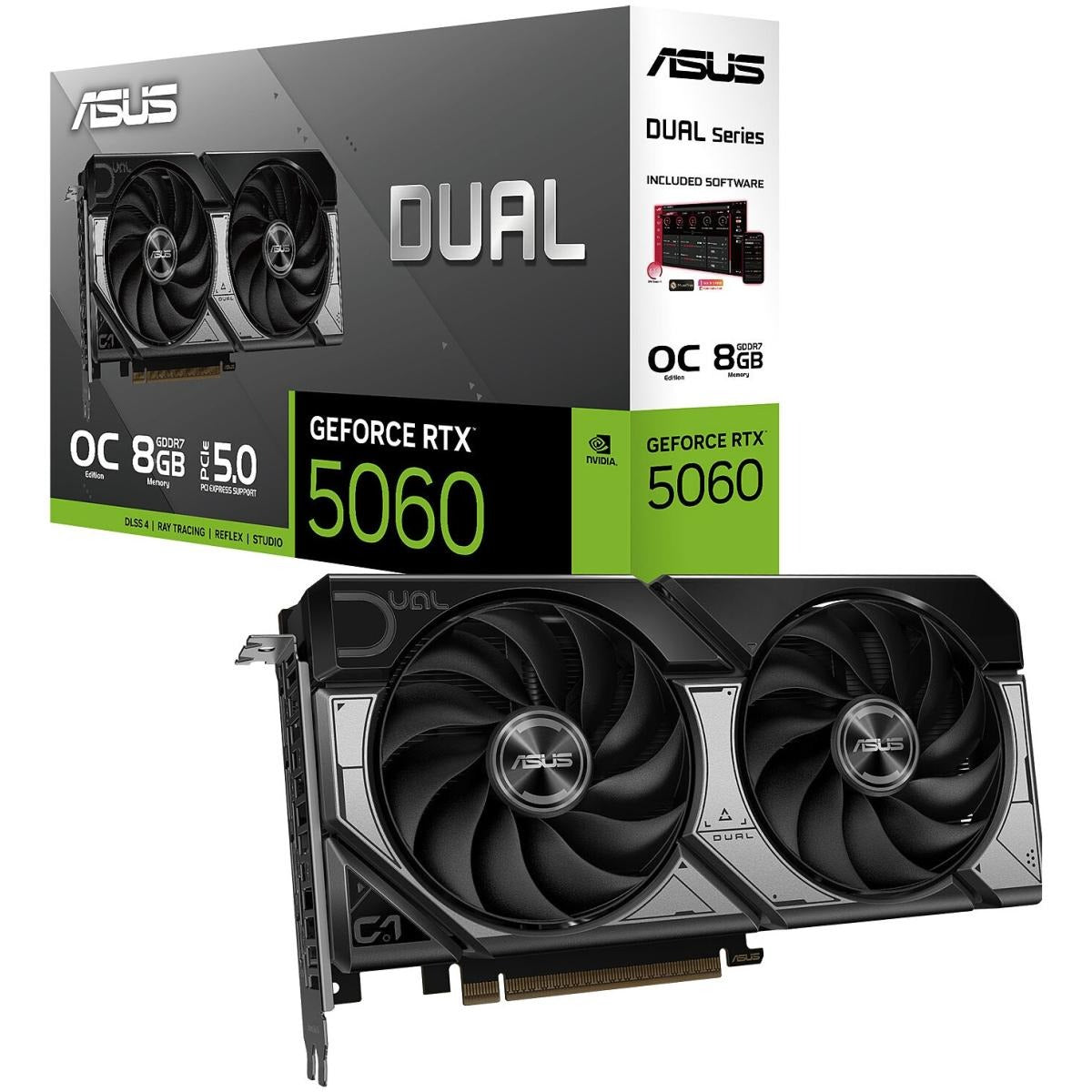 ASUS Dual GeForce RTX 5060 OC Edition 8GB GDDR7 Graphics Card