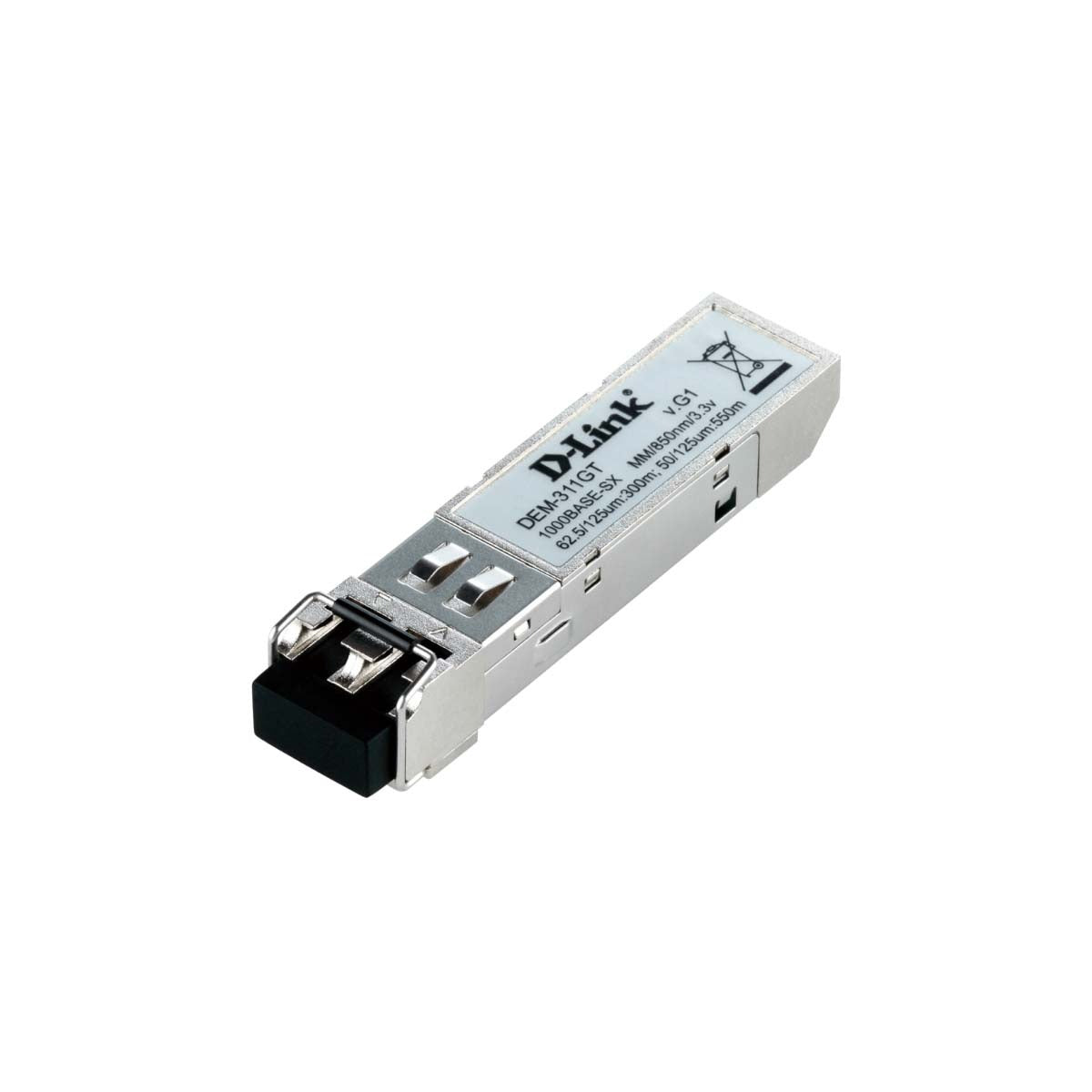 جهاز إرسال واستقبال الألياف الضوئية D-Link DEM-311GT أحادي المنفذ SFP SX MM - يصل مداه إلى 550 مترًا