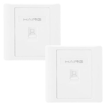 HAING HI-WP01 Cat6 RJ45 single port wall faceplate 8.6x8.6cm with Keystone Jack Ethernet outlet kit at SAMMANPC Jordan