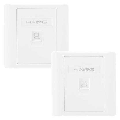 HAING HI-WP01 Cat6 RJ45 single port wall faceplate 8.6x8.6cm with Keystone Jack Ethernet outlet kit at SAMMANPC Jordan