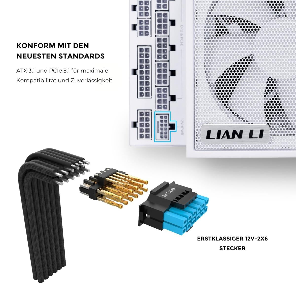 Lian Li Edge EG1000G 1000W White 80 Plus Gold Modular PSU