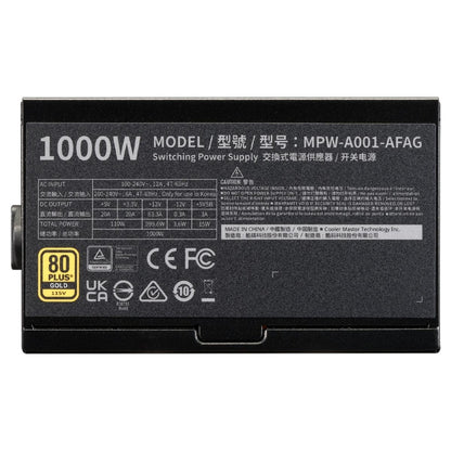 مزود طاقة Cooler Master Elite Gold 1000W ATX 3.1 معياري بالكامل