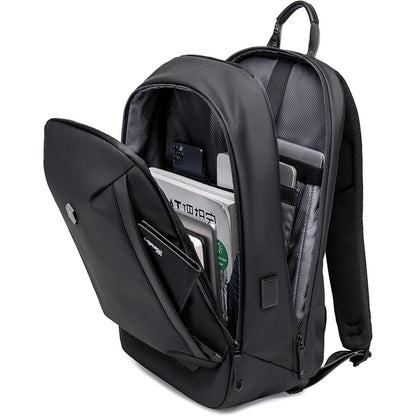 حقيبة كتف مضادة للسرقة من Arctic Hunter مقاس 15.6 بوصة مقاومة للماء مع جيوب متعددة ومنفذ USB مدمج للرجال والنساء، لون أسود