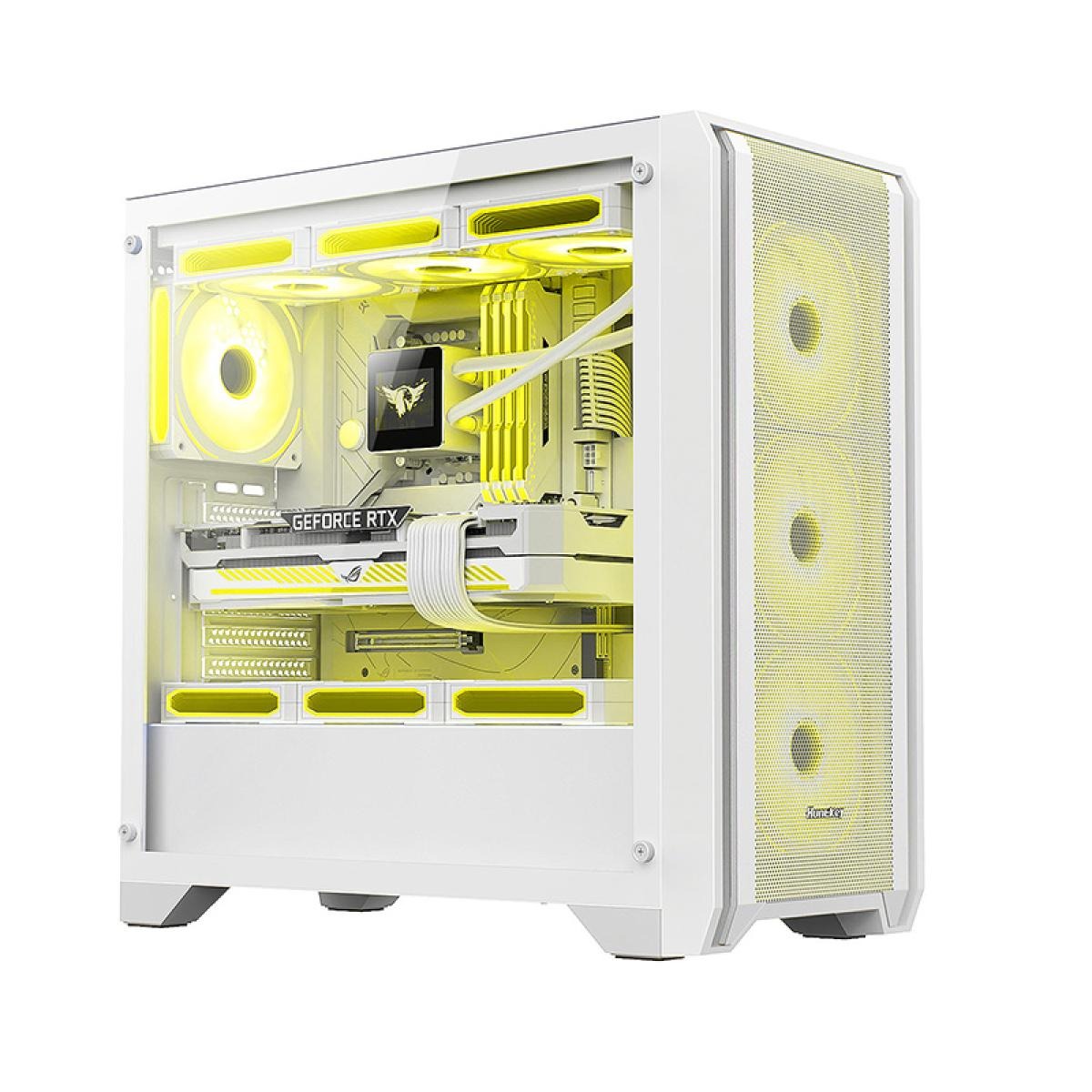 Huntkey GX750A Empty Gaming Case With 3 Fans -White