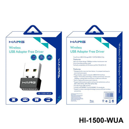 HAING HI-1500-WUA 150Mbps USB Wi-Fi Adapter for PC and Laptop from Al-Samman Computer Store in Amman and Irbid Jordan